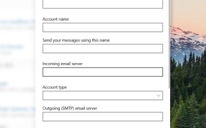 Step 4: Step 6: To configure Office365 on Windows Mail, Enter the following information in the different fields