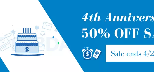 Mailbird Is Celebrating 4 years with a 50% off Sale
