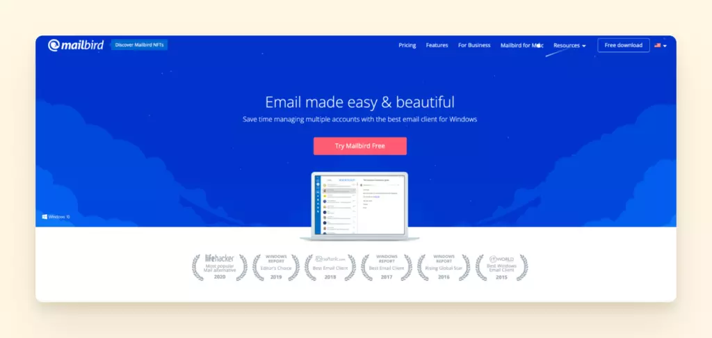 Mailbird email client awards