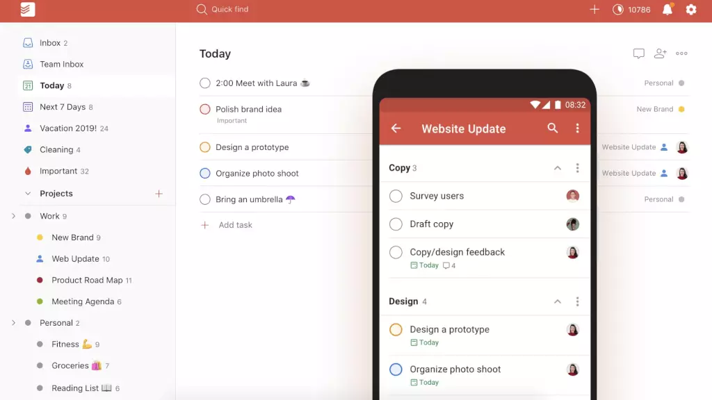 Apps to improve email efficiency at work. Todoist
