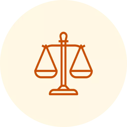 Icon of the scales of justice