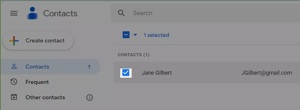 Select the Contact