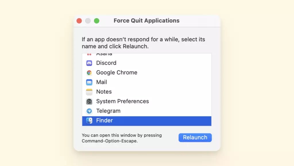 How to relaunch force quit apps