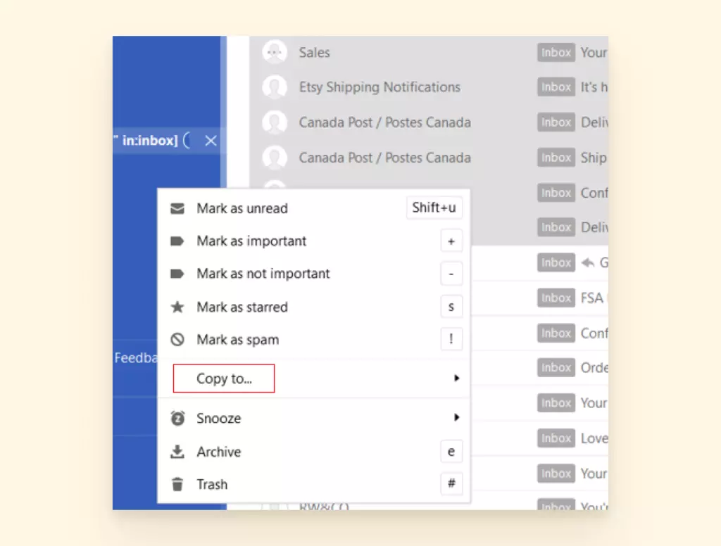 Screenshot of how to forward emails using mailbird 