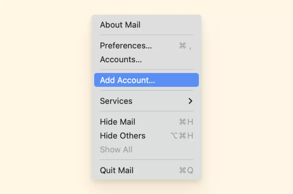 How to add an account to Mac Mail