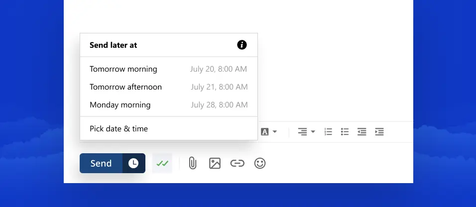 Schedule emails to be sent later automatically when using Yahoo.com