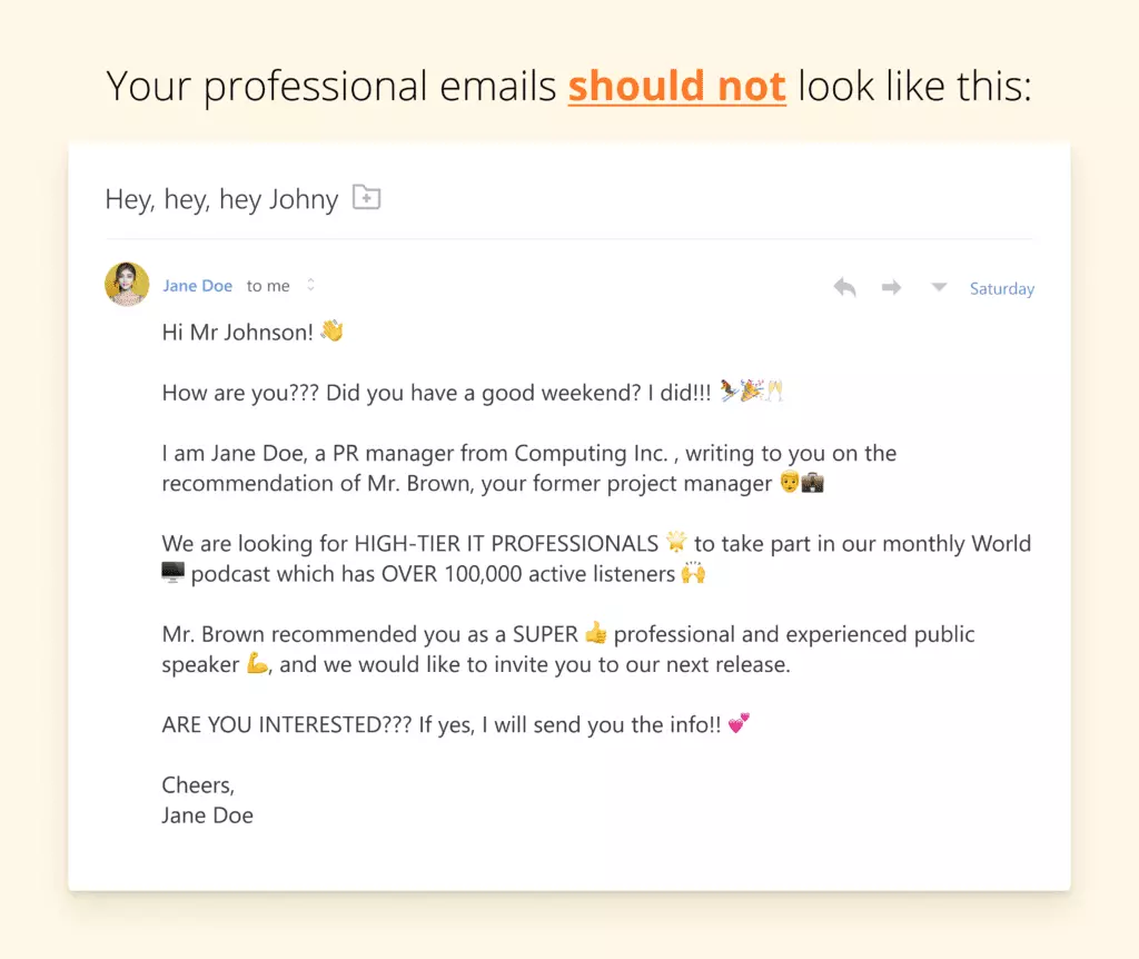 What your emails shouldn't look like