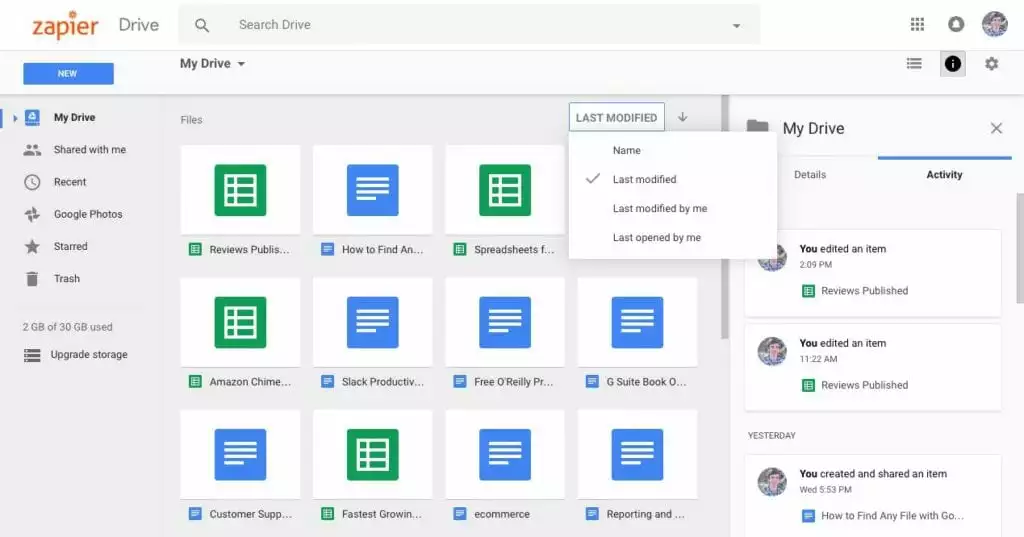 Email attachments in Google Drive